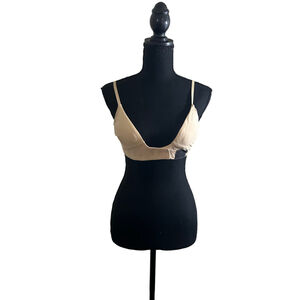 Slick Chicks Nude Adaptive Lounge Bra- Size S, Velcro Closure, Adjustable Straps